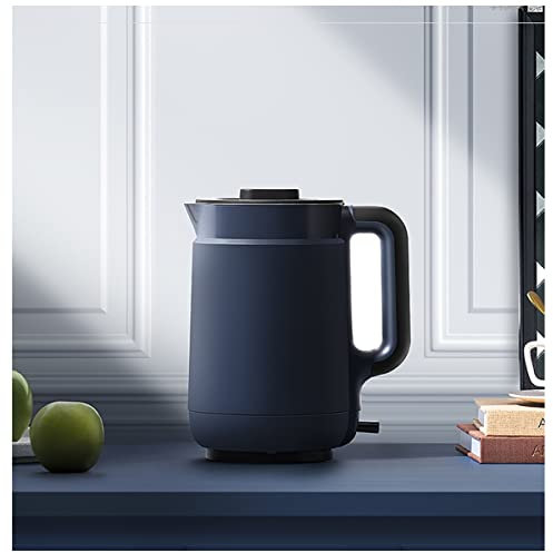 FairUo Kettles, Hot Water Kettle, 1.5L Double Wall Stainless Steel Cool Touch Kettle, Grade Stainless Steel Hot Water Kettle, Auto Shut-Off & Anti-Scald Protection/Blue/20 * 15 * 25Cm