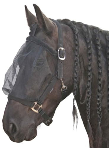 Amesbichler Reitsport Harry`s Horse Fliegenmaske mit integriertem Halfter, schwarz