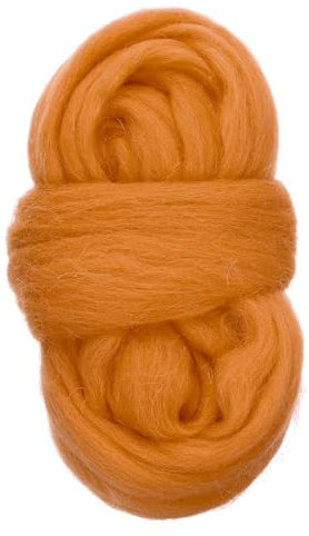QUARKZMAN Aguja Fieltro Lana, 1.76oz Natural Fibra Lana Mecha Hilo Lana Fieltro Suministros para Aguja Fieltro Hilo Bricolaje Manualidades, Marrón