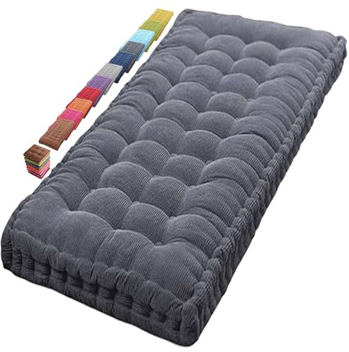 8-10cm Dickes Bankauflage Bankkissen, Sitzkissen Bank Sitzauflage Innen Outdoor, Gute Qualität Waschbare Gartenbank Auflage, Rechteck Sitzkissen Groß Für Stuhl Boden Bürostuhl(10F,90x40cm/35.43x15.74i