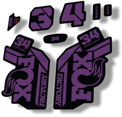 Autocollant de rechange pour fourche Fox 34 2021 Step Cast Series Violet (mat)