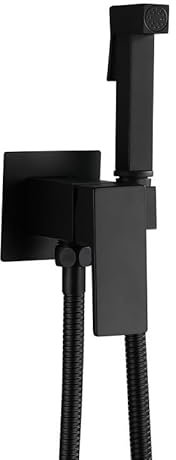 Doccino Bidet Per Wc Con Miscelatore Ottone Kit Doccetta Incasso Per Wc Maniglia Singola Acqua Calda E Fredda Multifunzione nero