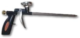 Pistola per Schiuma Poliuretanica con Impugnatura Ergonomica Gommata - Corpo in Lega di Zinco, Ugello in Acciaio Inox - Ideale per i Lavori Comodi e Precisi (Modello Ideal)