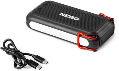 NEBO Rambler 20K – 20,000mAh Power Bank with LED Floodlight & USB-C | 20,000mAh power bank, USB-C PD, USB-A fast charge, COB floodlight & dual kickstands – camping & travel, carry-on