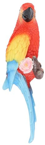 Greensen Ornement du Jardin de Perroquet à Demi-Visage, Figure de Perroquet Qui Se Cache pour L'intérieur et L'extérieur, avec Dispositif Suspendu pour Le Patio, Le Jardin, Le Balcon