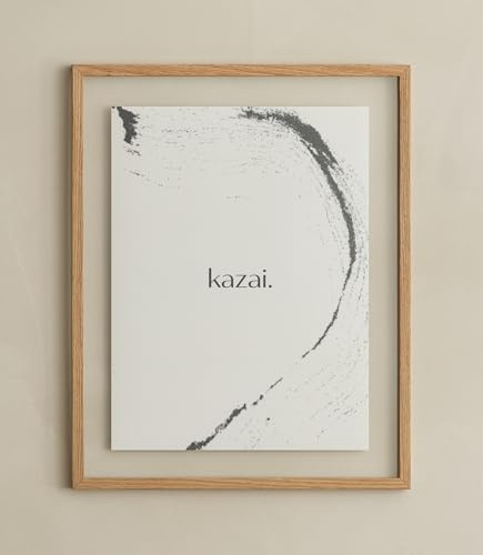 Kazai. Bilderrahmen 'Toke' | A3 / 30x40 | Design Holz-Bilderrahmen aus Berlin | Mit Passepartout und Doppelverglasung | Holz-Deko | Eiche