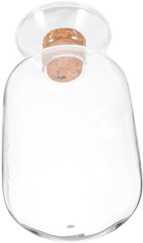 VALICLUD Tarro de Vidrio para Cerillas de 500ml, Diseño Original y Delicado, Fácil de Usar y Transportar, Adecuado para Exhibición y Almacenamiento Seguro