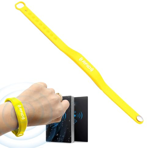 Pulsera Control Acceso - Pulsera Impermeable para Pagos - Banda Portátil de Gestión con 13.56 MHz para Parques de Atracciones y Conciertos