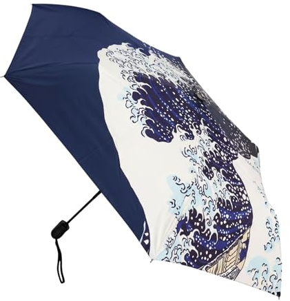 Signare UM-AUTO-BM-WAVE Parapluie automatique Motif The British Museum Double couche avec impression artistique intérieure