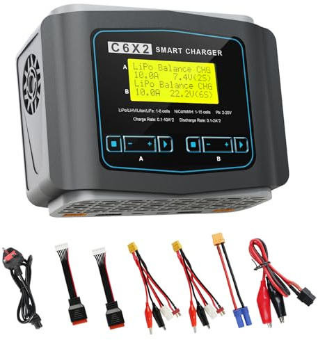 Haisito RC lithium battery charger AC 150W/DC 240W, Duo, LiPo charger for LiPo/Life/LiHV/Lilon(1-6S), NiMH/NiCD(1-15S), PB, smart battery, 10A RC balance charger, RC battery charger