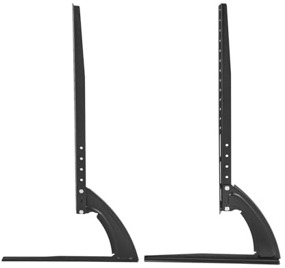 Supporto per TV regolabile in altezza per TV da 32 a 70 pollici, supporto universale da tavolo con portata di 35 kg, facile da montare senza forare (nero)