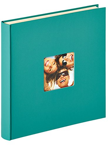 walther design Fotoalbum petrolgrün 33 x 34 cm Selbstklebealbummit Cover-Ausstanzung, Fun SK-110-K