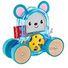 FP Fisher-Price GLD02 buntes Haustier auf Rädern, Maus