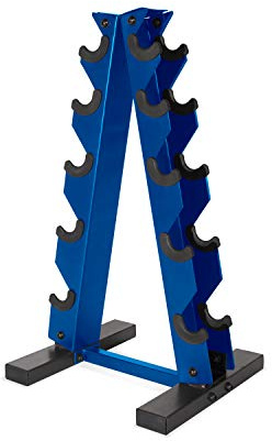 CAP A-Frame Dumbbell Hand Weight Vertical Storage Rack - Blue