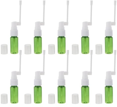 Hemoton 10 flaconi spray nasale da 15 ml ricaricabili, nebulizzatore nasale, spray vuoto, nebulizzatore a pompa, per cosmetici, cosmetici, 10 pezzi