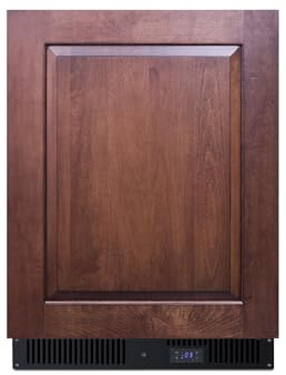 Summit Appliance 3.7 CU. FT. Frost Free Upright Freezer in Black with Panel-Ready Door AL