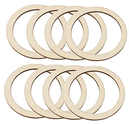 COHEALI 50 Pezzi Cerchi Di Legno Rotondi 3 Pollici Per Decorazioni Artigianali Fai Da Te Accessori Per Decorazioni Rustiche E Arredamento Creativo