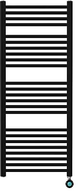 UKEW Heated Towel Rail for Bathrooms - Modern Electric Towel Radiator Heating Ladder Rad With 400W Prefilled Wall Mounted Thermostatic Rail Warmer For Bathroom Kitchen - Black