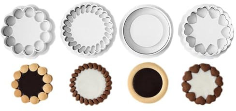 DHliIQQ Emporte-pièce en plastique pressable en forme de confiture - Emporte-pièces pour sandwichs au chocolat - Moules à biscuits - Décoration de gâteau - Fournitures de pâtisserie