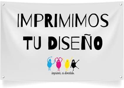 Rotuprinting Pancarta Personalizada - Lona fundida de 450gr con Ojaletes, Varios Tamaños, Ideal para Fiestas y Celebraciones - Pancarta Navidad, Photocall y Cartel Cumpleaños Personalizado
