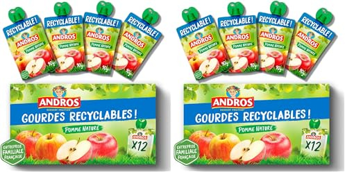 ANDROS GOURDES POMME NATURE 12X90G (Lot de 2)