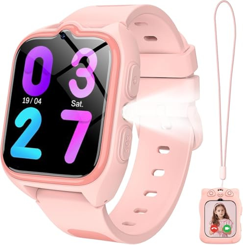 IOWODO Kinder Smartwatch 2025 | Uhr mit 4G Funktionen & SOS-Notruf | LBS+WLAN+GPS-Tracker | 800mAh 5-Tage Akku | wasserdicht IP67 | Schulmodus & Lernspiele | Für Kinder 5-12 Jahre