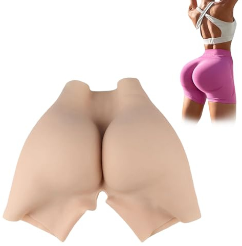 Tex-Eorey Bragas De Silicona Pantalones De Glúteos Enormes Bragas Acolchadas De Moldeador De Glúteos Artificiales para Mujeres Caderas Falsas,Marrón,One Size