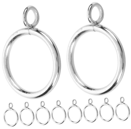 TOPPERFUN 10pezzi per Tende in Resistenti con Occhielli Comodi Decorativi per Appendere Tende Plissettate Aste per da Doccia Accessori per