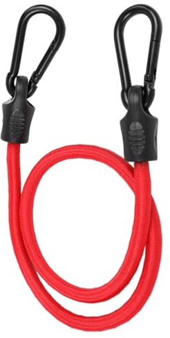 Asukohu Tension Rope Expander Bungee Cable Elastic Tie Strap with Carabiner Hook 60 cm / 120 cm Size Cycling Luggage Strap