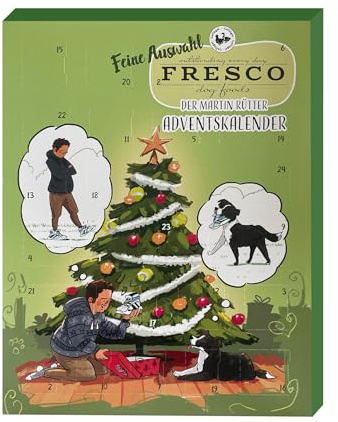 FRESCO Dog Martin Rütter Adventskalender für Hunde 2026 – Geflügel Mix | Hundeleckerli getreidefrei & zuckerfrei | Weihnachtskalender Hund mit 24 Sorten & Formen | Für kleine & große Hunde
