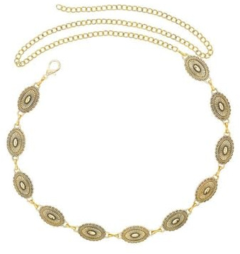 JDGFH Gürtel Gold,Damen Gürtel Gold,Golds Mode Taillengürtel Kettengürtel,Kettengürtel Verstellbare Taillenkette,Verstellbare Taillenkette aus Metall für Damen