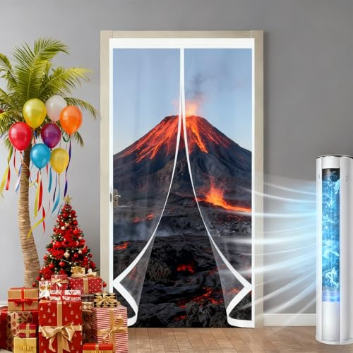 Rideau de Porte Thermique 270 x 200 cm Anti Froid et Chaleur Vent Isolation Phonique Imperméable Rideau Porte Isolant Thermique pour Salon, Chambre Chauffante, A