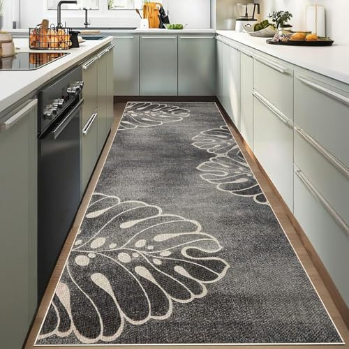 YUEAENK Teppich Läufer Flur 110 x 200 cm Küchenläufer rutschfest Waschbarer Teppich im Eingangsbereich Outdoor Teppich Teppiche für Bettvorleger Matte Schlafzimmer
