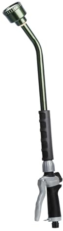 RESTMO 62cm Gießstab Metall, Lang Gartenbrause mit Stiel, Giessstab | sanfter Dusche und Durchflusskontrolle, Ideal für hängende Körbe, Sträucher, Pflanzen, Blumen und Rasen, Dunkelgrün