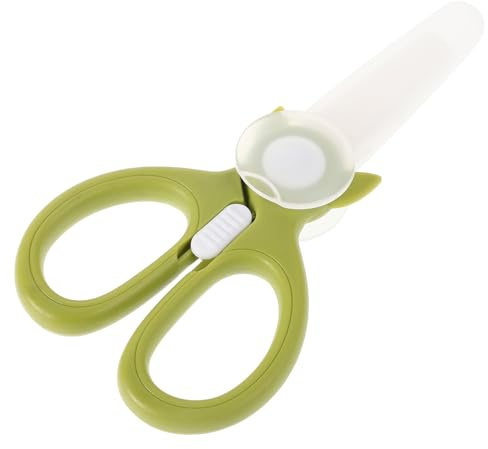 Alasum Ceramic Food Scissors for Kitchen and Travel Portable Food Cutter with Meat and Vegetable Shears Grass Green Compact Design
