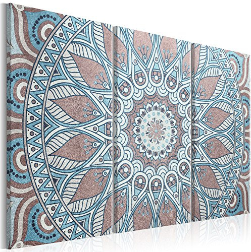 murando - Leinwandbild Ornament, 90x60 cm, 3-teilig, Schlafzimmer, modern | Hochwertige Leinwand, sofort aufhängbar, ideal fürs Wohn- oder Schlafzimmer, wasserfest und lichtecht, langlebig, stilvoll