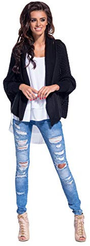 Lemoniade Versatile Cardigan/Giacca Donna. Infiniti Modelli. (S-L, MOD. 3 Nero)
