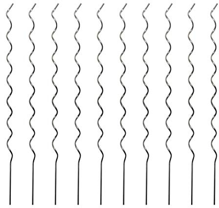 Windhager Tomatenspiralstab-Set Alu, Pflanzstäbe, Rankhilfe für Tomaten Pflanzen Sträucher, Aluminium, 10 Stück, 180cm