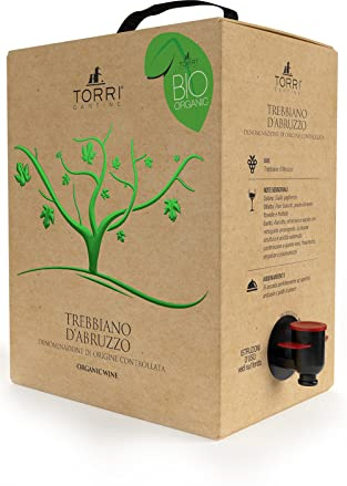 Vino bianco Bag in Box Trebbiano d'Abruzzo DOC Biologico 5 Litri