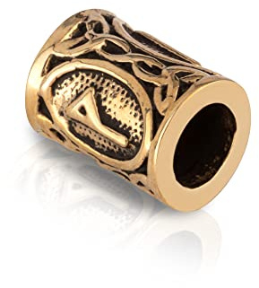 NKlaus WUNJO - Bronze Futhark Rune Bartperle Germanisch Keltisch Wikinger Gothic 3554