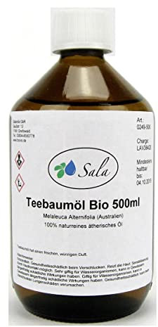Sala Teebaumöl ätherisches Öl naturrein BIO (500 ml Glasflasche)