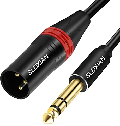 SLDXIAN XLR auf Klinke 6,35mm Mikrofonkabel (2M, Male)