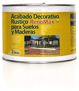 Renomax - Resina Hormigon Impreso y Superficies Porosas Acabado Rústico, 2L Cubre hasta 20m² | Repara, Protege y Embellece Suelos y Fachadas | Resina Hormigon Fácil de Aplicar, Garantía 5 Años