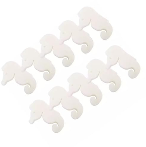 Oil Absorbing Sponge 10pcs Sea Horse Shape White for Pool | High Efficiency Filtering, Multi-purpose Use, Swimming Pools and Jetted Tubs