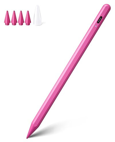 Stylus Stift 9.Generation für iPad 2018-2022, DARLYOR iPad Stift mit Palm-Ablehnung,Neigungsempfindlich,Magnetische Stift für iPad 6./7./8./9./10./Air 3./4./5./ Mini 5./6./Pro 11/Pro12.9 Barbie-Pulver
