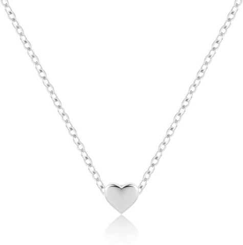 ALEXCRAFT Gold Ketten Herz Stern Anhänger Silber Halskette Damen Schmuck | Halskette für Damen Frauen Herz Stern Anhänger Halsketten Verstellbares Kette Schmuckgeschenke Muttertag Valentinstag