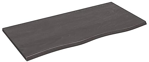 Schreibtischplatte Werkbankplatte DIY Stabile Bürotischplatte Tischplatte Werkbankplatte Echtholz-Furnier, Perfekt für höhenverstellbare Schreibtische, Dunkelgrau 100x50x2 cm