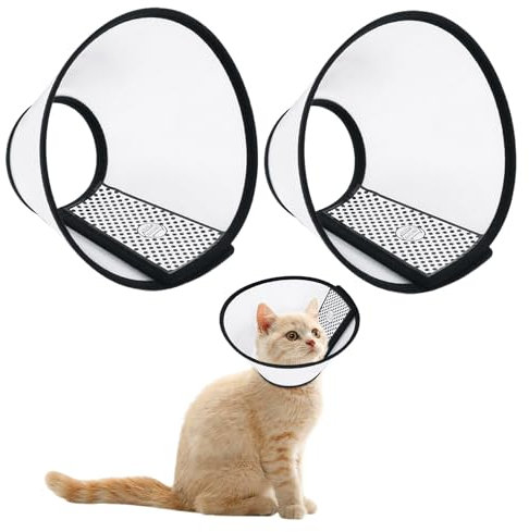 2 Collare di protezione per animali domestici, imbuto per animali domestici, collare per animali domestici, collare regolabile, cono, per animali domestici dopo operazioni