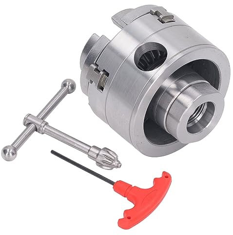 2,75 Zoll Drehfutter aus Legiertem Stahl, Drechselfutter Set, Kompaktes 4 Backen Futter Zum Drechseln