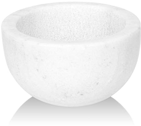 Linkidea Marble Shaving Soap Bowl, 100% Natural Marble with Interior Grooves for Maximum Lather, Heat Retaining Stone Provides a Luxurious Hot Shave Experience, Gift for Husband, Dad (White)
